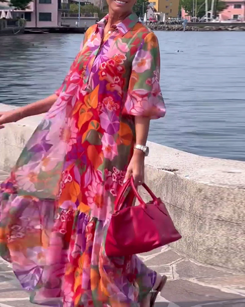 Maxi Tuniek Jurk Dames Met Bloemenprint - Eva
