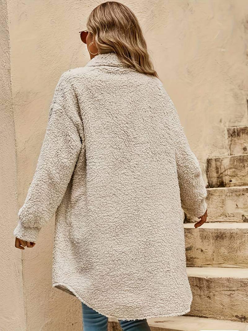 Caroline - Elegante Lange Teddy Winterjas