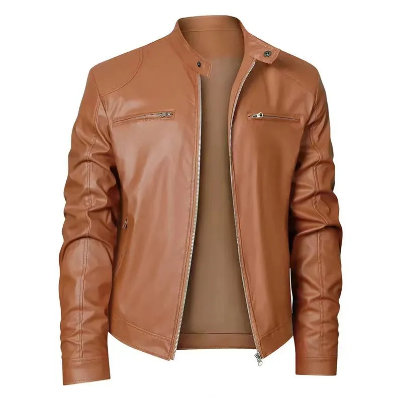 Angelo | Verfijnde Slim Fit Leren Jas