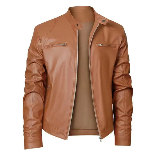 Angelo | Verfijnde Slim Fit Leren Jas
