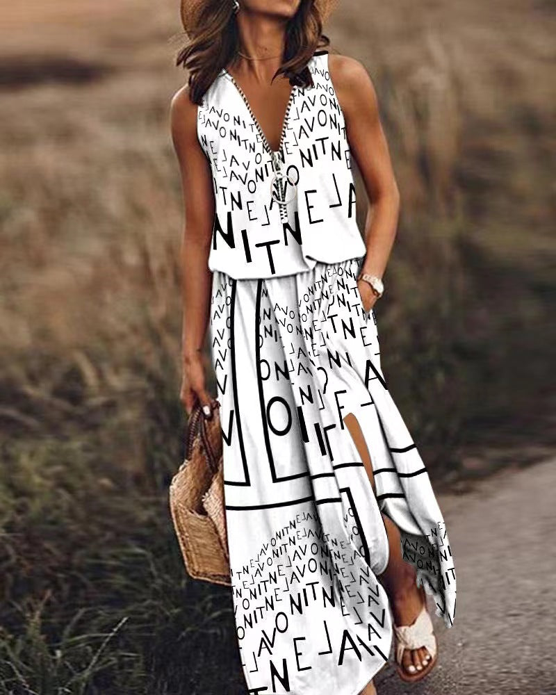 Tessa - Casual Maxi Jurk met Split Dames