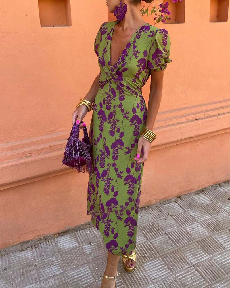 Wikkeljurk Dames Elegant Met Print - Mila