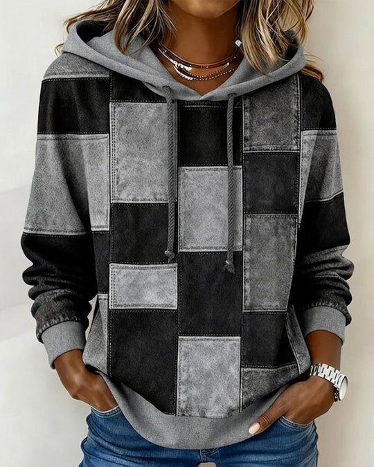Grace - Stijlvolle Geruite Hoodie