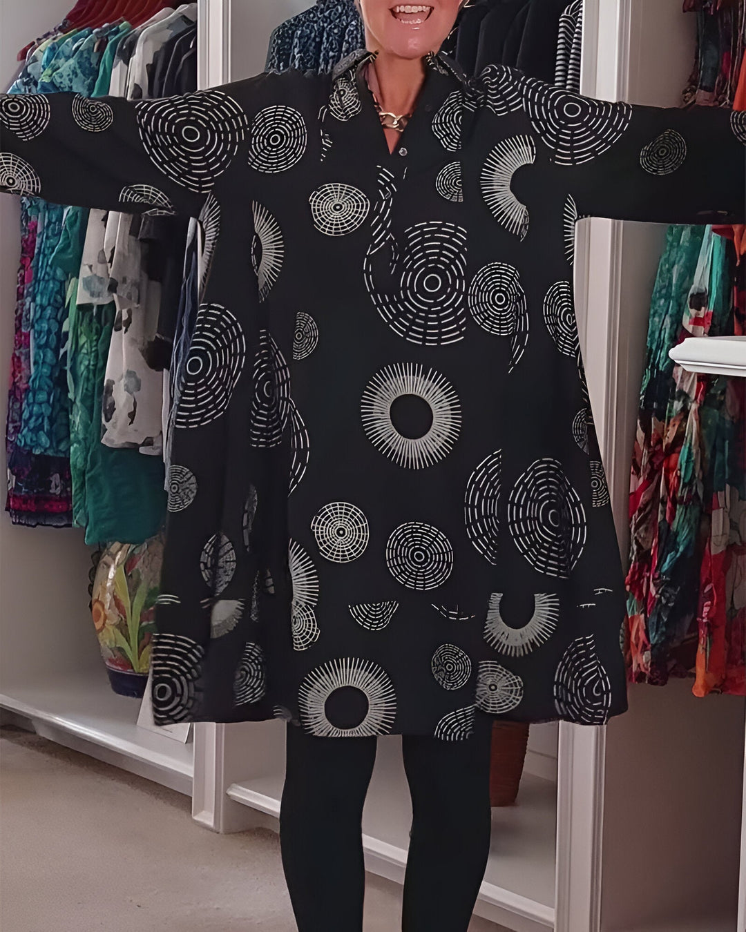 Rosie | Tuniekjurk Dames Wijd Met Print