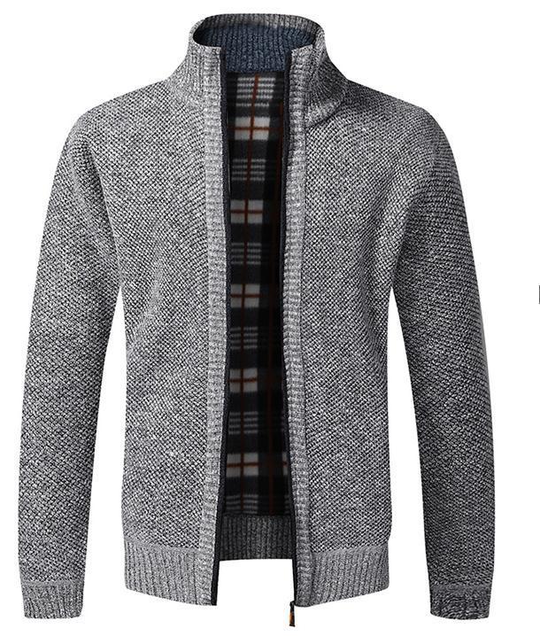 Sebas – Wollen cardigan met kraag en klassieke look