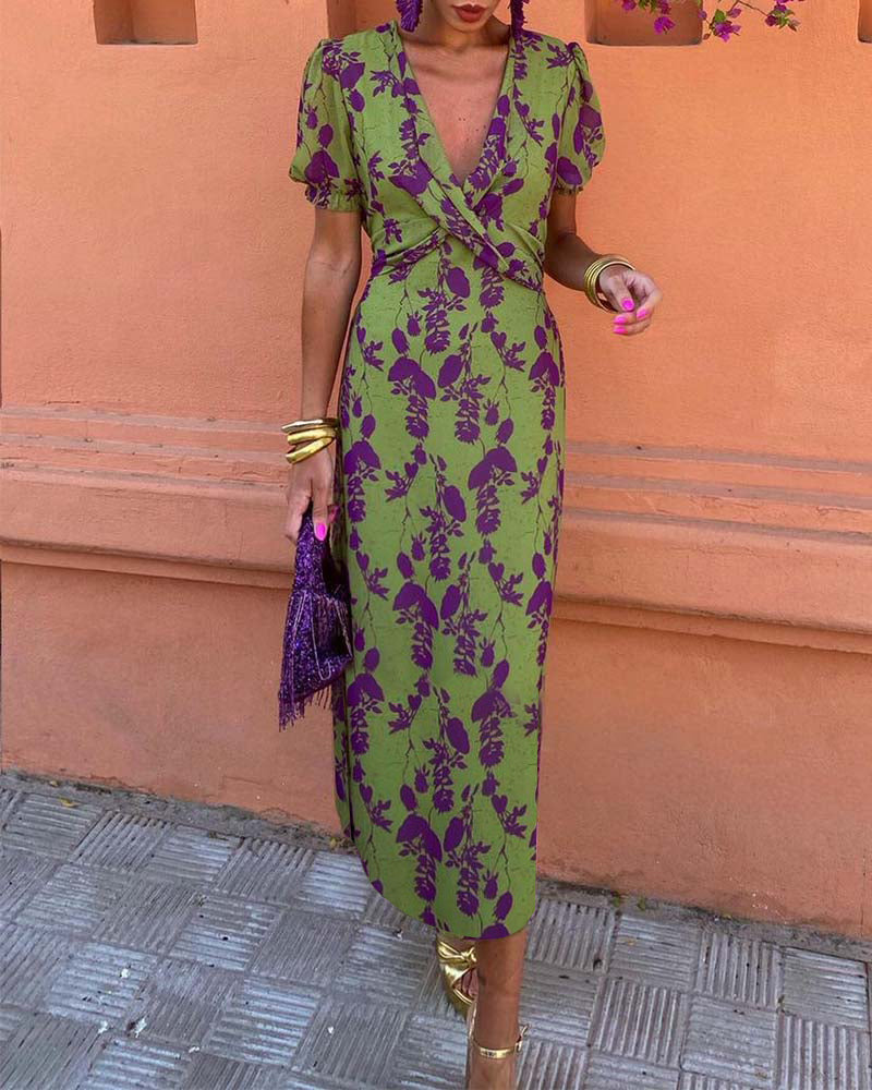 Wikkeljurk Dames Elegant Met Print - Mila