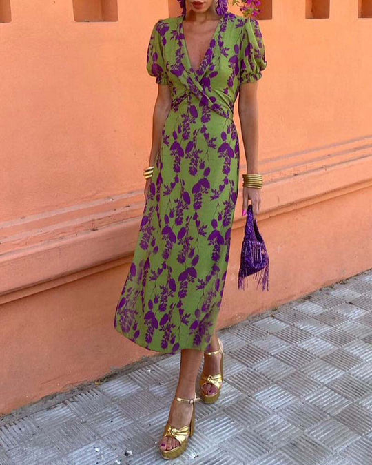 Wikkeljurk Dames Elegant Met Print - Mila