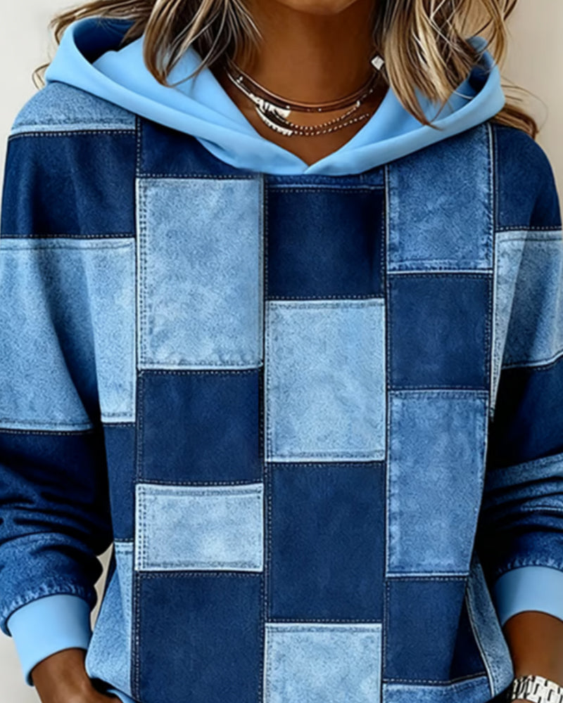 Grace - Stijlvolle Geruite Hoodie