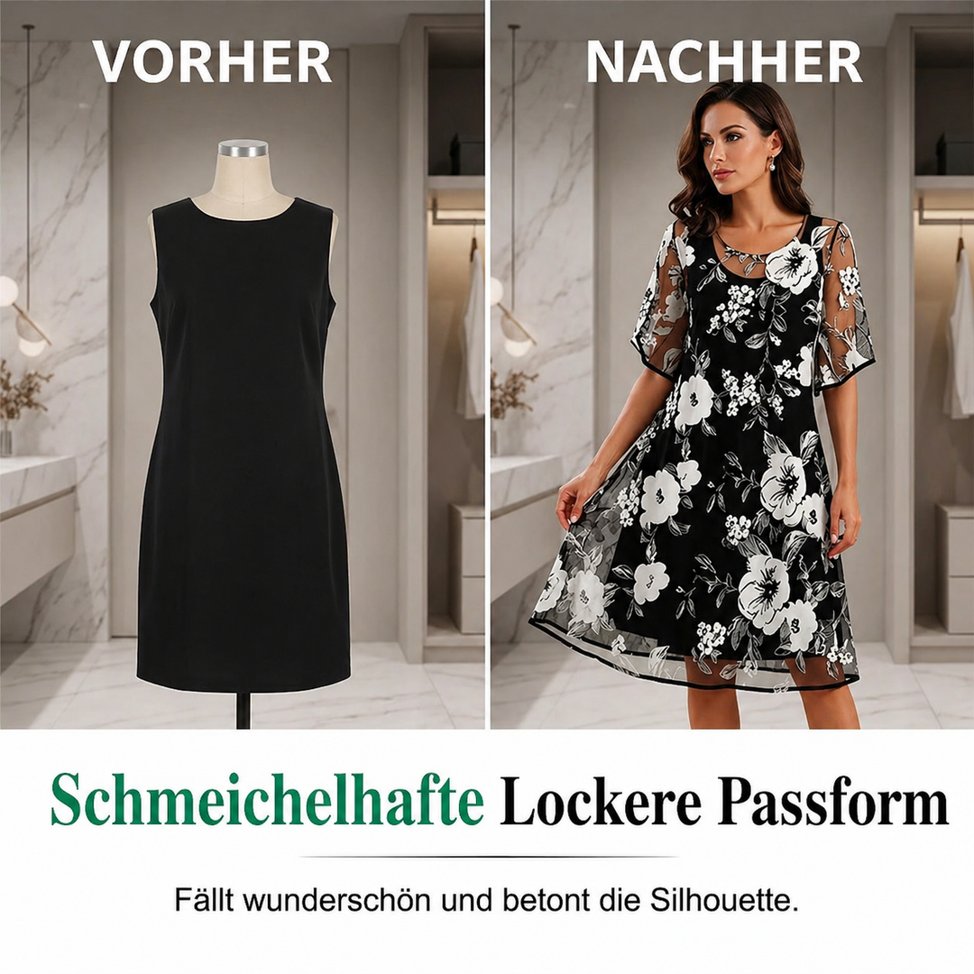 Yolanda - Elegante Chiffon Jurk met Bloemenprint
