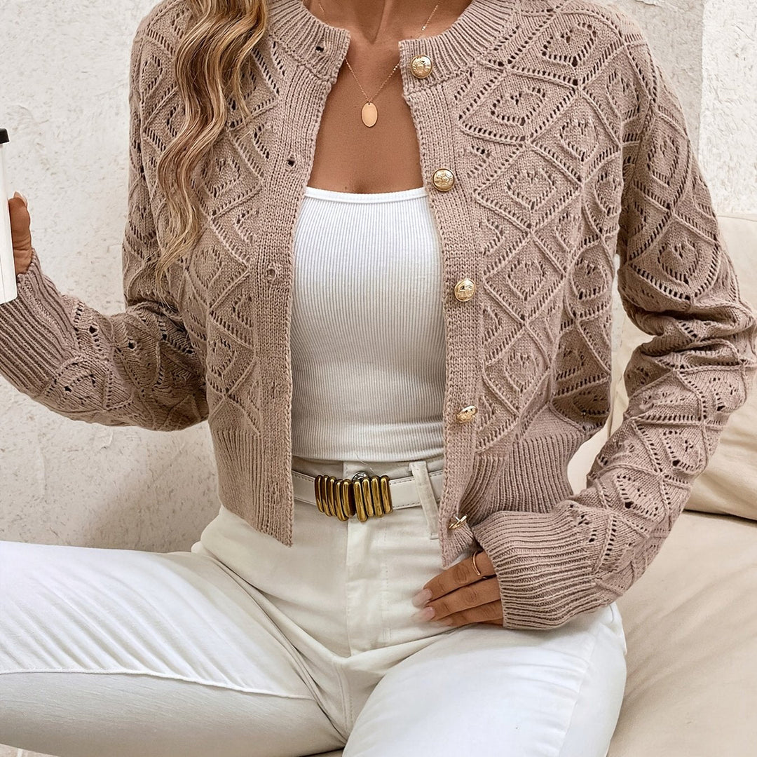 Martine - Elegant Gebreid Knopen Vest