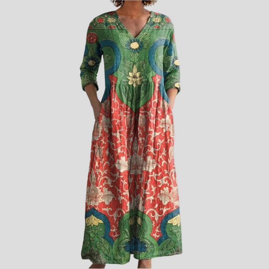 Stephanie | Boho Maxi Jurk Dames Kleurrijk