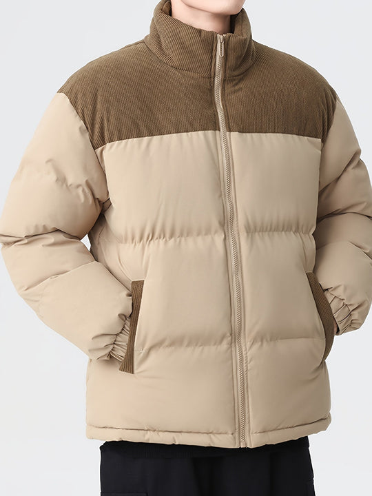 Matteo | Stijlvolle Warme Gewatteerde Corduroy Winterjas