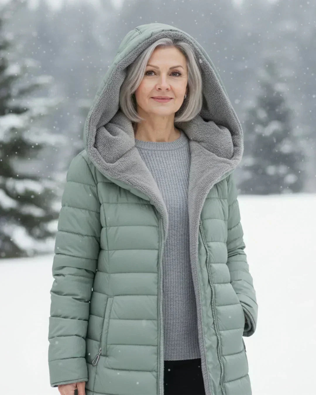 Fiona - Elegante Fleece Gewatteerde Jas