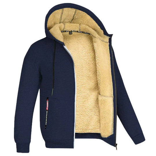 Oscar – Fleece jas met capuchon, warme herenjas