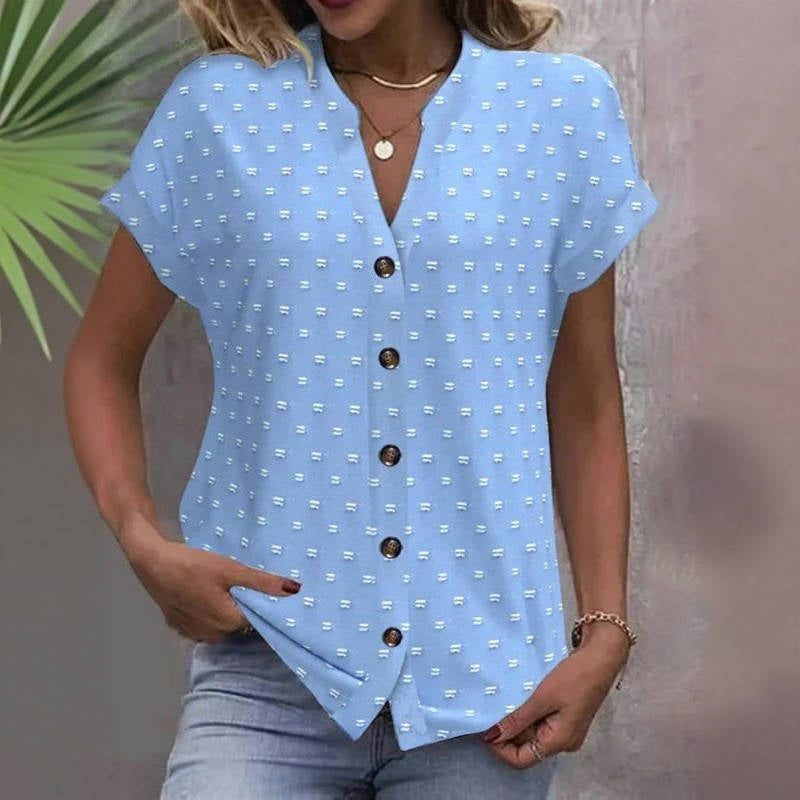 Blouse Dames Korte Mouw Elegant - Mila