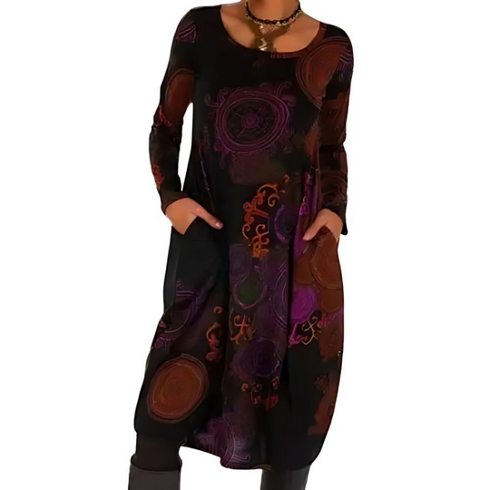 Boho Jurk Dames Met Print - Saar