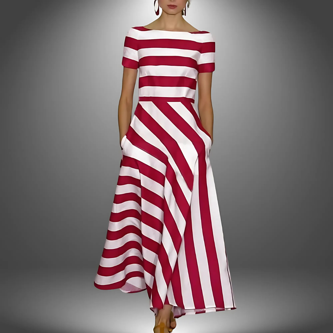 Joan - Gestreepte Maxi Zomerjurk Dames