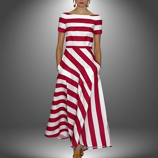 Joan - Gestreepte Maxi Zomerjurk Dames