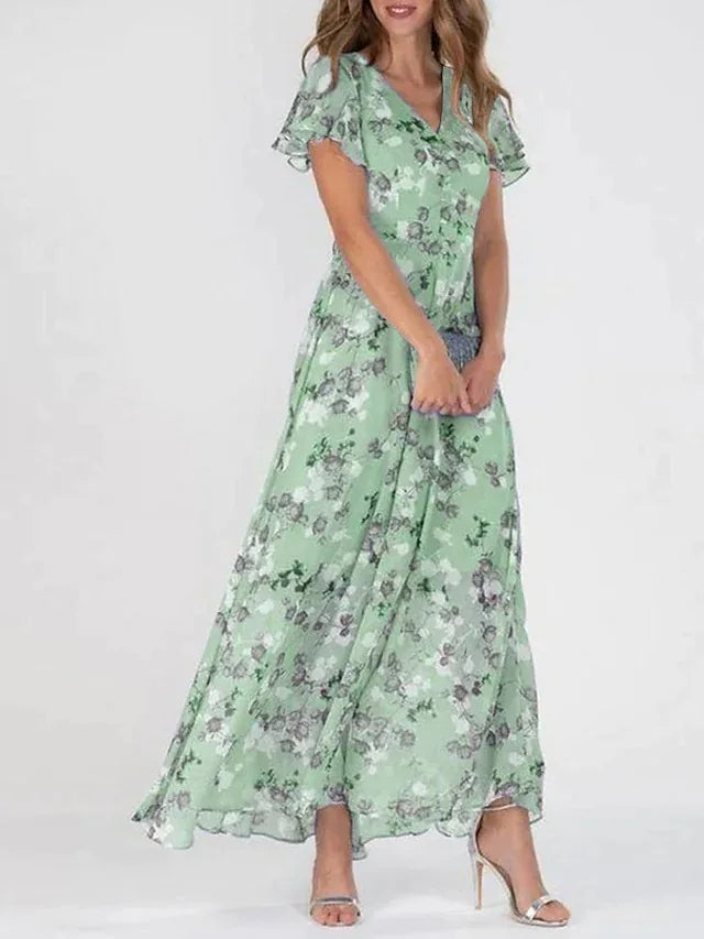 Loretta | Maxi Jurk Dames Met Bloemenprint
