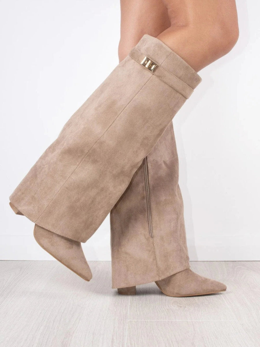 Rachel | Elegante Overknee Suède Laarzen