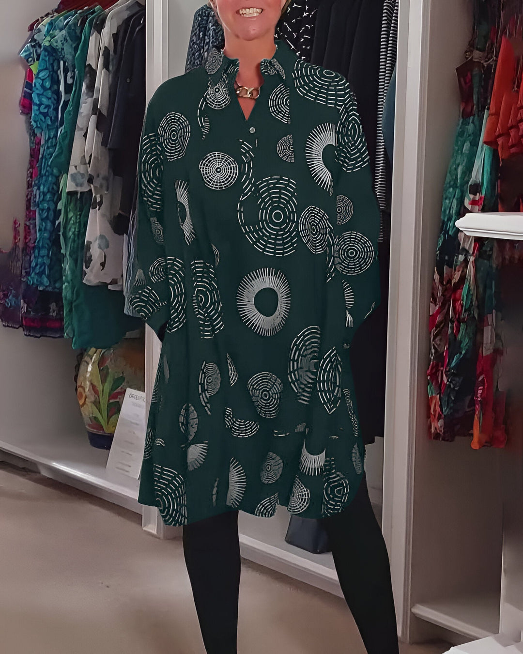 Rosie | Tuniekjurk Dames Wijd Met Print