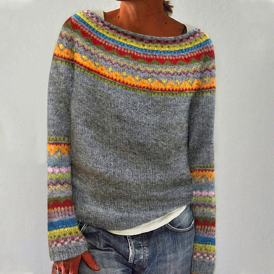 Martine - Stijlvolle Vintage Gebreide Trui