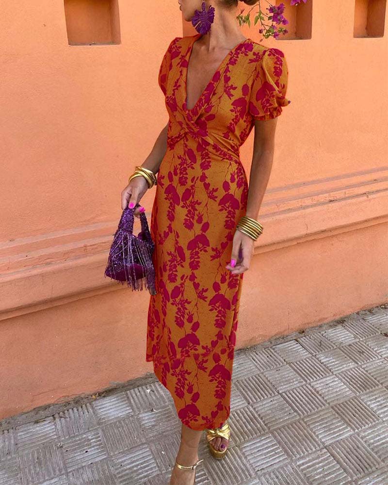 Wikkeljurk Dames Elegant Met Print - Mila