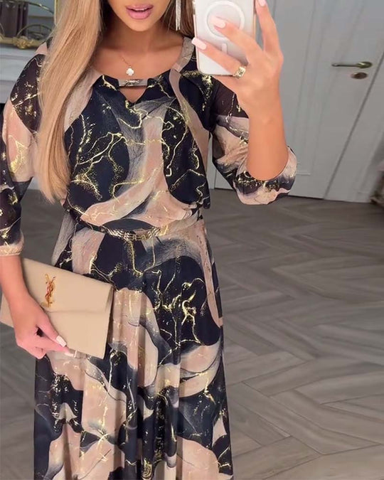 Vivian - Elegante Maxi Jurk met Ceintuur