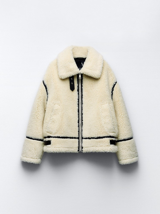 Andrea - Elegante Korte Teddy Winterjas
