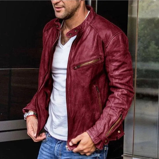Miles | Stijlvolle Vintage Leren Bikerjack