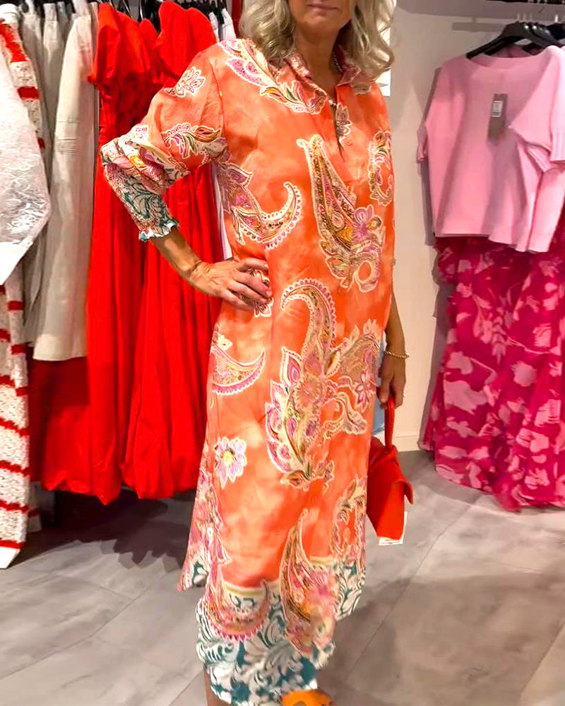 Romy - Paisley Maxi Blousejurk Dames