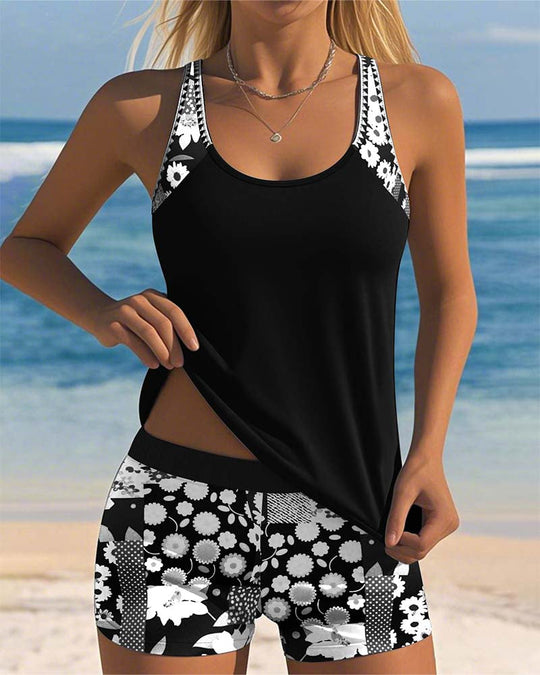 Femke - Sportieve Tankini Set met Print