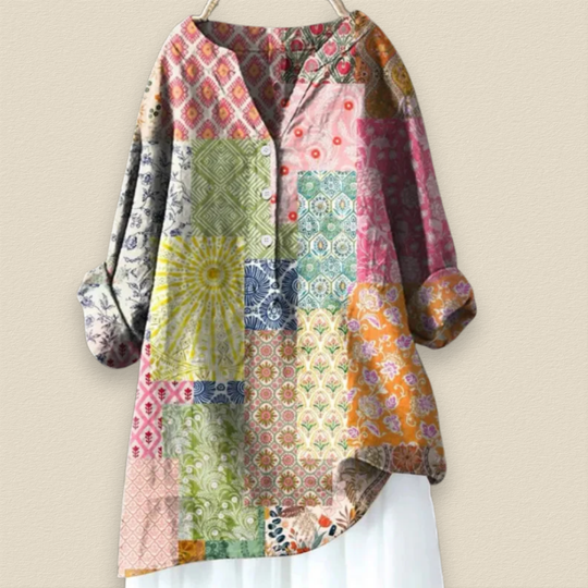 Elegante Blouse Dames Met Bloemenprint - Olivia