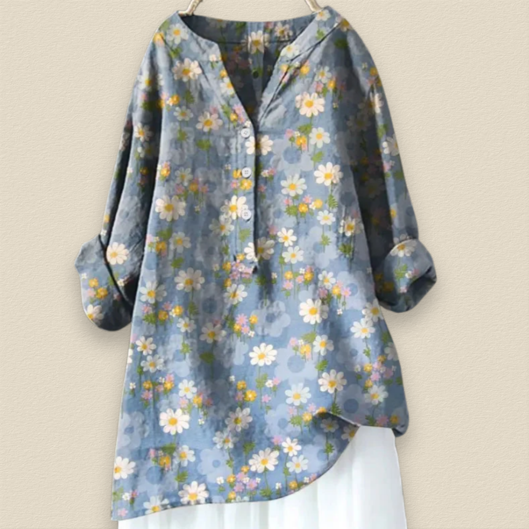 Elegante Blouse Dames Met Bloemenprint - Olivia