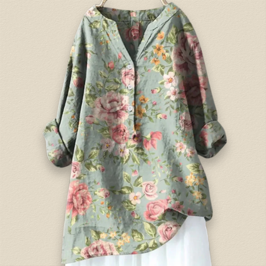 Elegante Blouse Dames Met Bloemenprint - Olivia