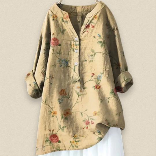 Elegante Blouse Dames Met Bloemenprint - Olivia