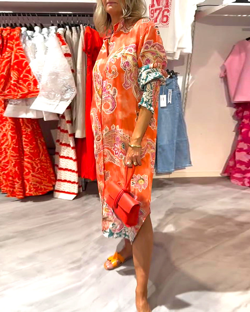 Romy - Paisley Maxi Blousejurk Dames