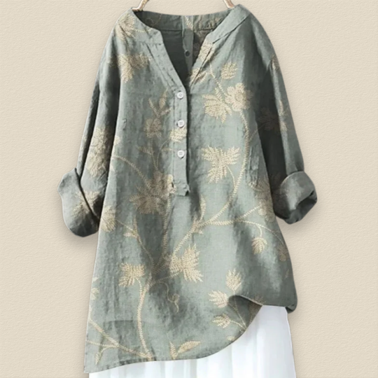Elegante Blouse Dames Met Bloemenprint - Olivia
