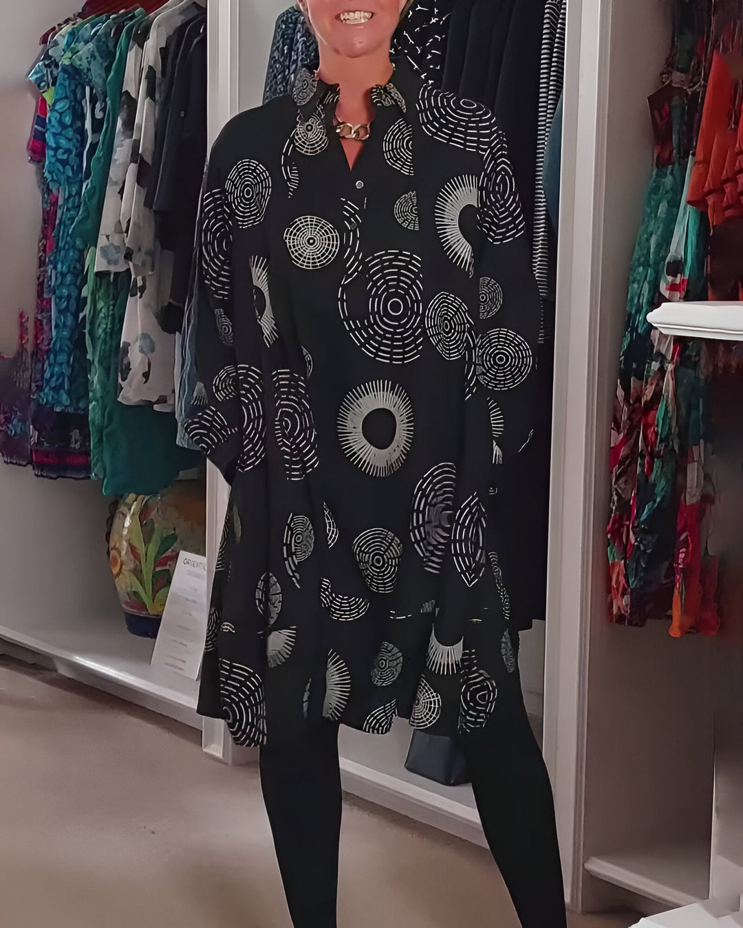 Rosie | Tuniekjurk Dames Wijd Met Print