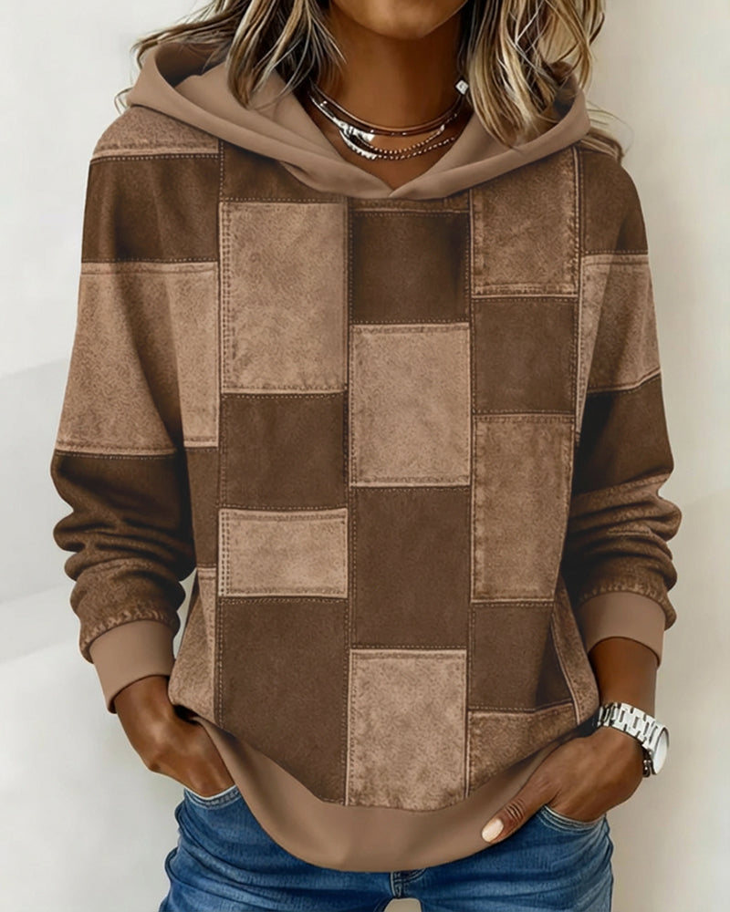 Grace - Stijlvolle Geruite Hoodie