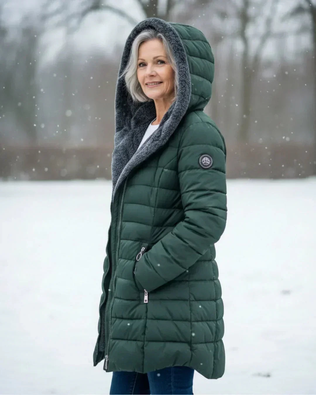 Fiona - Elegante Fleece Gewatteerde Jas