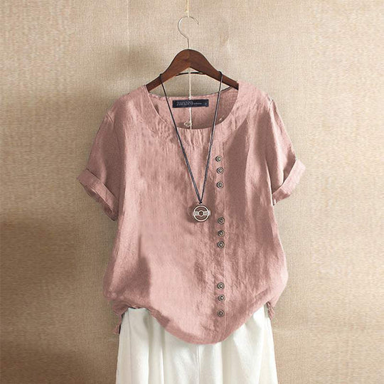 Rosa - Zomerse Linnen Dames Blouse