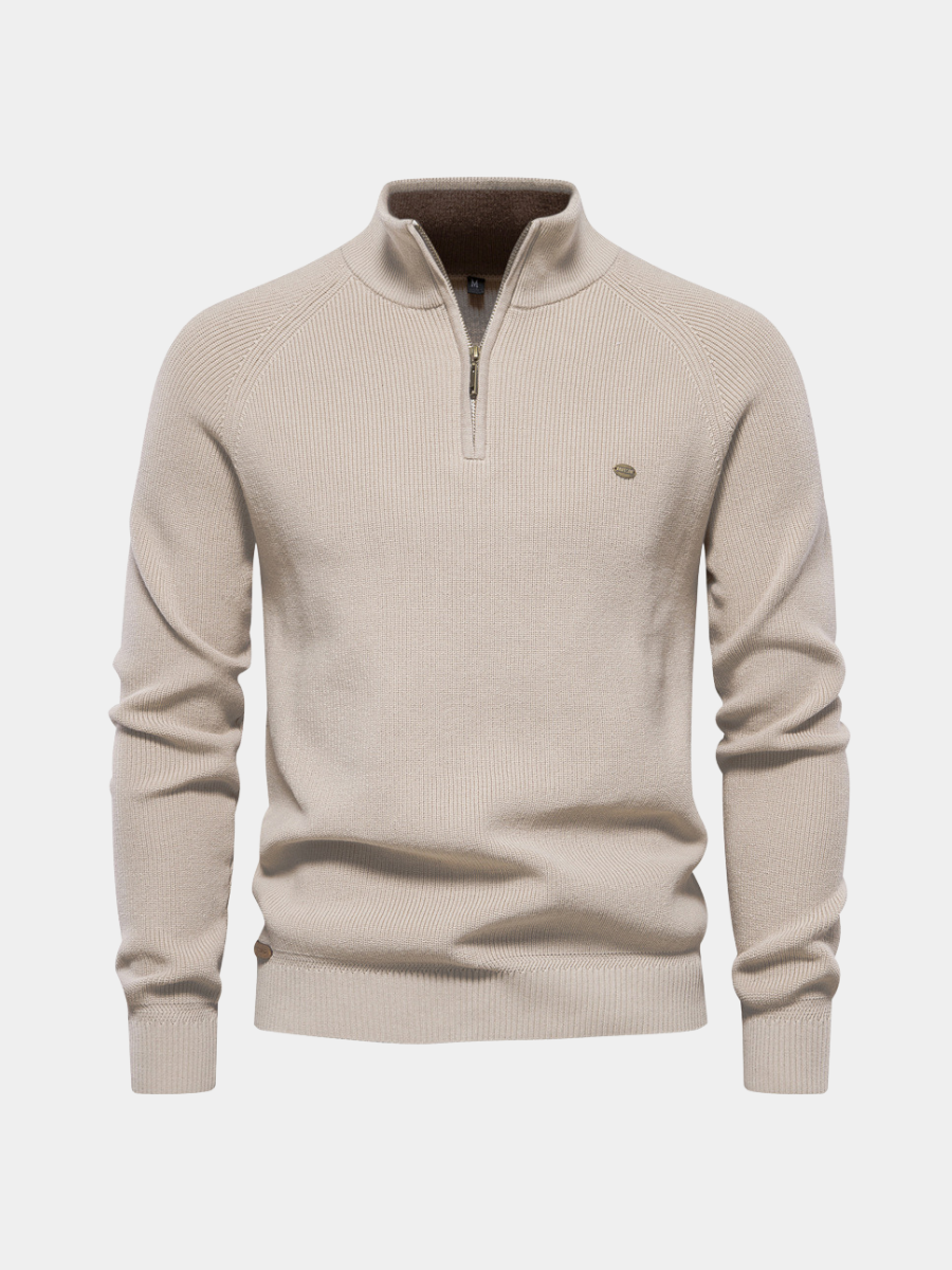 Noah - Trui Luxe Half Zip Heren