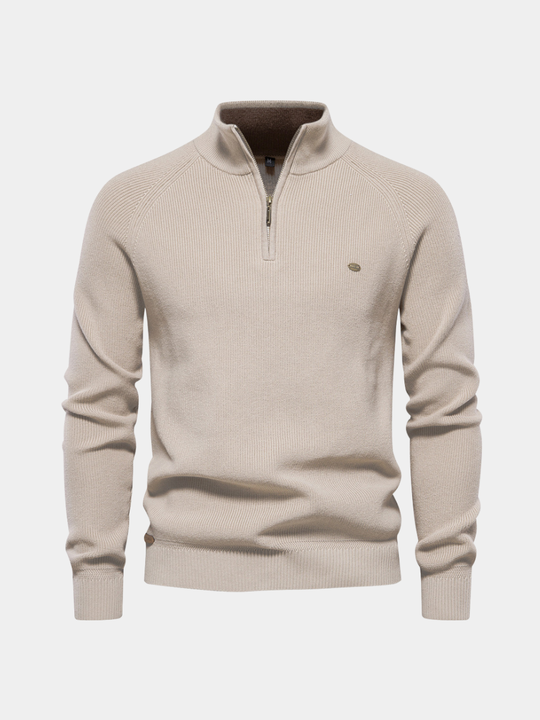 Noah - Trui Luxe Half Zip Heren