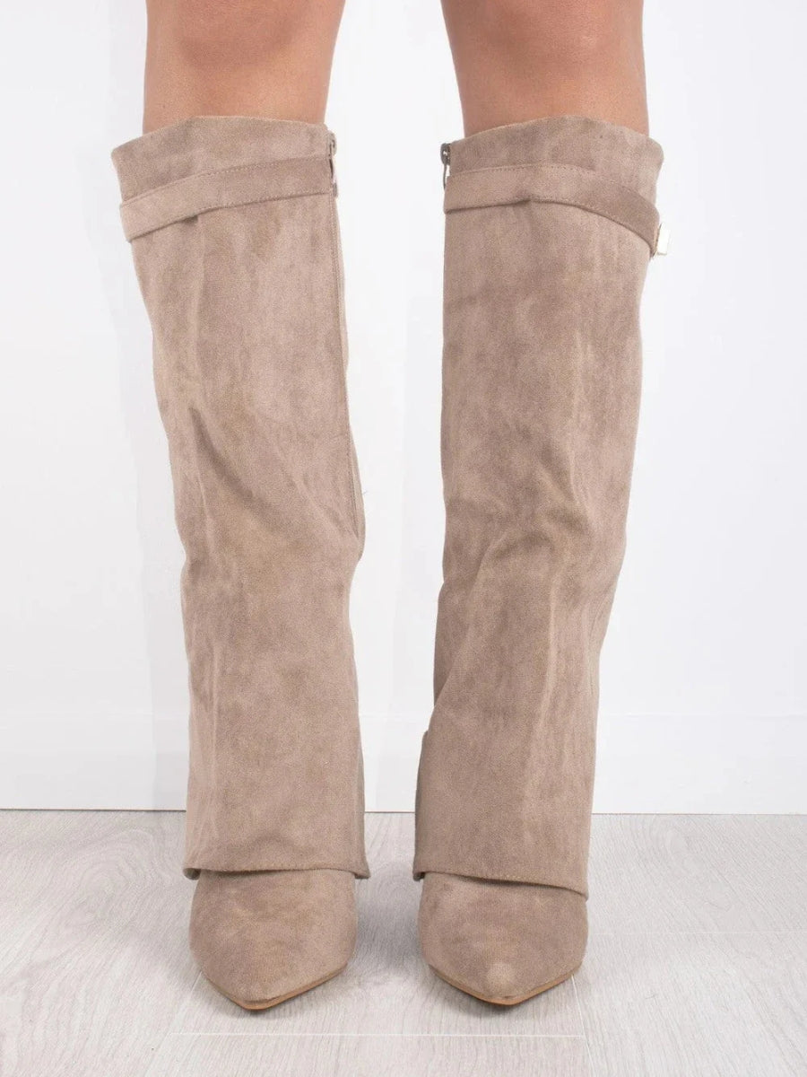 Rachel | Elegante Overknee Suède Laarzen