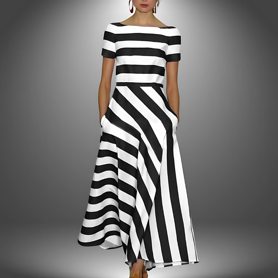 Joan - Gestreepte Maxi Zomerjurk Dames