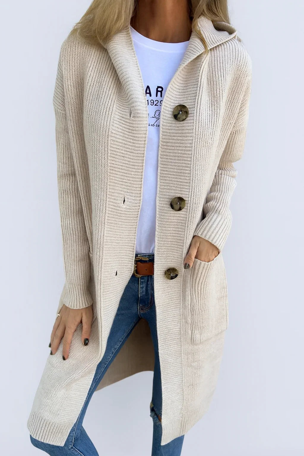 Deborah - Elegant Lang Capuchon Vest