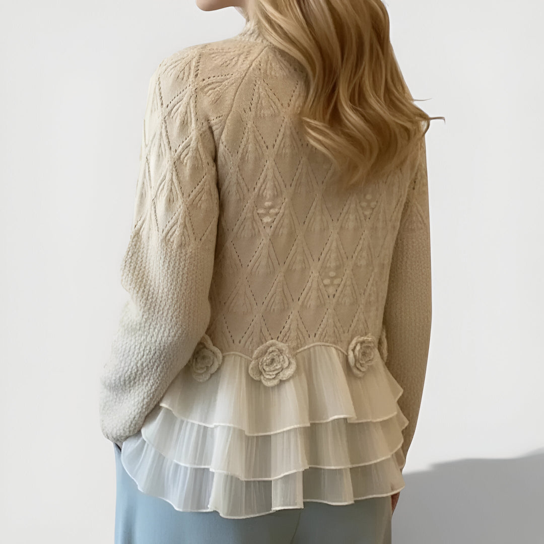 Caroline | Elegante Ruches Gebreide Trui