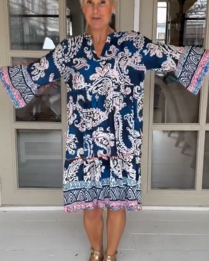 Diana - Bohemian Jurk met Paisley Print