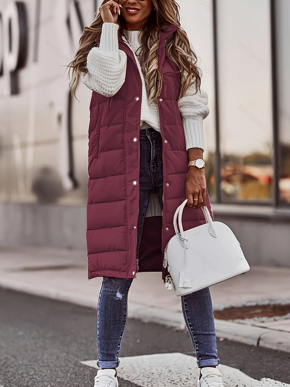 Kate - Stijlvol Lang Gewatteerd Gilet